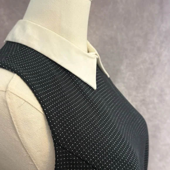 Lauren Ralph Lauren Black Midi Dress with White Collar - Picture 10 of 16